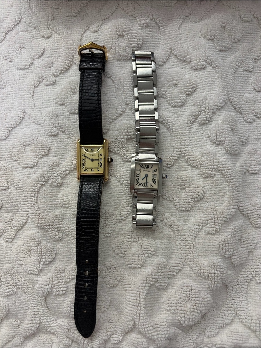 Cartier TANK Women’s BUNDLE Watches in Gold  Vermeil and Stainless